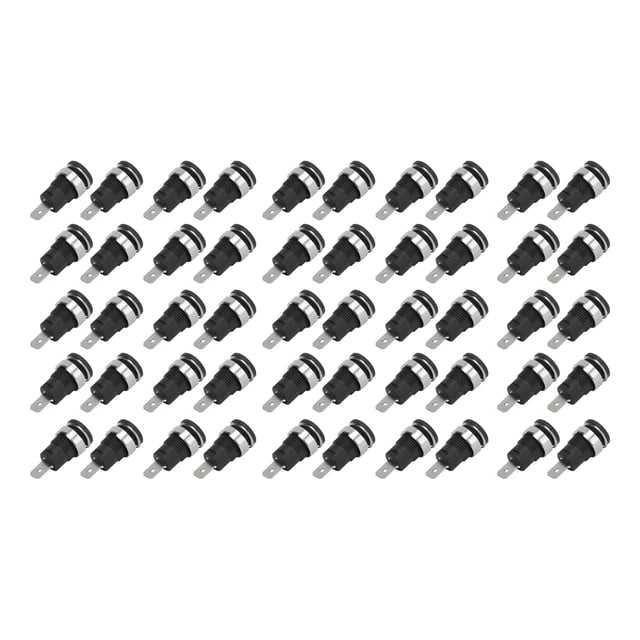 50 conectores banana de 4 mm, alta corriente de descarga, larga vida útil, buena transmisión, accesorios de prueba eléctrica, color negro.