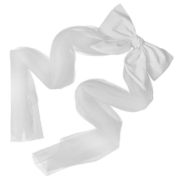 Bride Veil Bowknot Wedding Dress Headwear Prop Bridal Lolita Hairpin White Fabric Yarn Miss