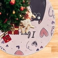 thumbnail image 5 of SKYSONIC Valentine's Day Heart Christmas Tree Skirt Home Decoration Large Round Christmas Tree Skirt for Holiday Party Home Christmas Day Ornaments 35.4 Inch, 5 of 6