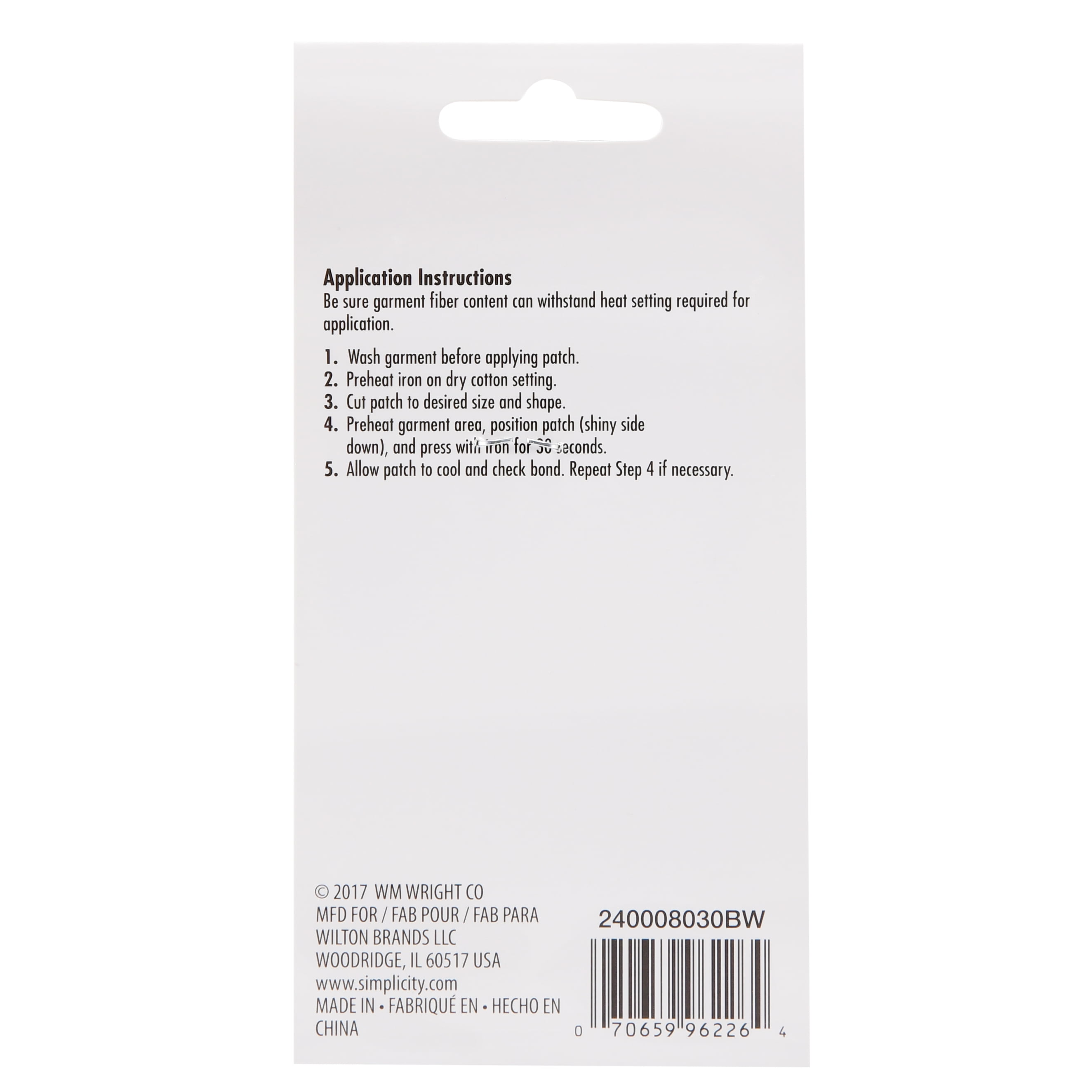 (3 pack) Simplicity Bondex 5" x 7" White Twill Iron-On Patches, 2 Pieces