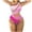 Pink, variant on BeAi Cute Swimsuits One Piece Girls Bathing Suit for Women Tankini Womens Plus Swimwear 2025 Beachwear Women 2025 Ruffled V Neck Lace Up Previous Orders