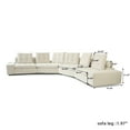 thumbnail image 5 of Sodrens Modular Sectional Sofa Cloud Couch,V-Shaped Modern Frosted Velvet Sofa for Living Room,Apartment and Small Space,6-Seat Sofa,Beige, 5 of 10