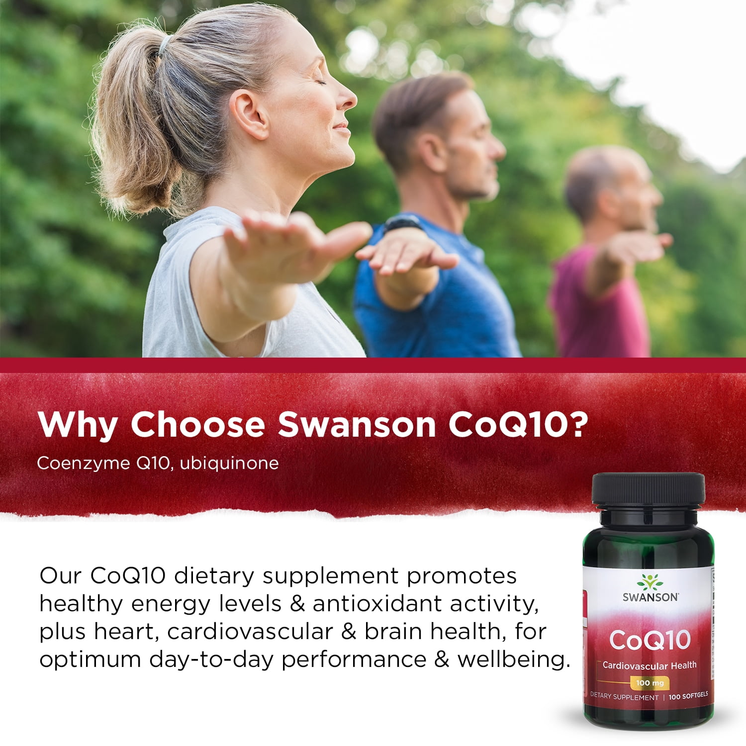 Swanson Dietary Supplements Coq10 - High Potency 100 mg Softgel 100ct