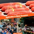 thumbnail image 4 of 12 Hot Dogs Capacity Stainless Steel Hot Dog Roller Grill – 5 Rollers, Dual Temperature Control, Removable Drip Tray, Glass Lid, Warming Drawer – Compact Indoor Electric Sausage Cooker, 4 of 8