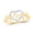 Yellow, variant on 10K Rose Gold Round Diamond Heartbeat Mom Nicoles Dream Collection Ring 0.10cttw