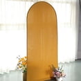 thumbnail image 5 of Balsa Circle 6 ft Gold Fitted Matte Spandex Round Top Wedding Arch Backdrop Stand Cover Party Events Decorations, 5 of 8