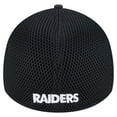 thumbnail image 4 of Men's New Era  Black Las Vegas Raiders Game Day Linear 39THIRTY Flex Hat, 4 of 6