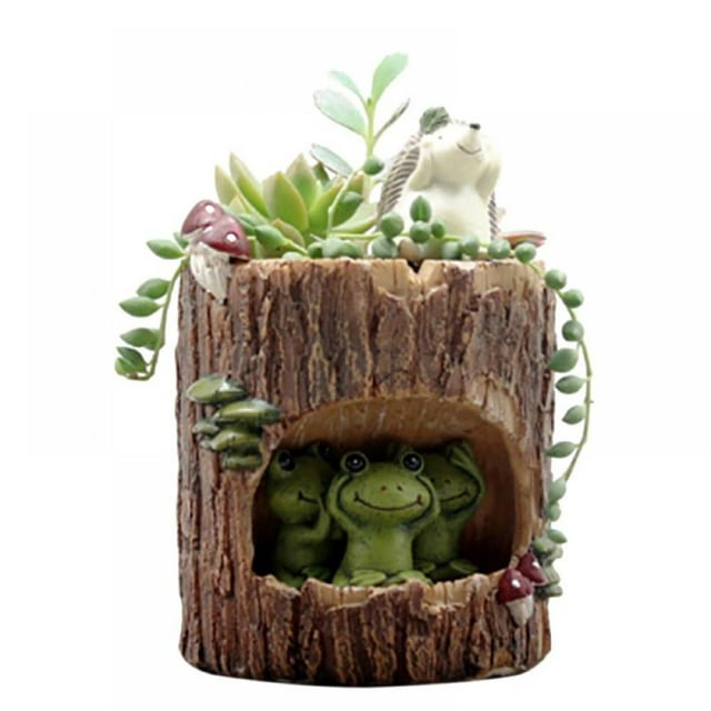 Cute Frog Flower Sedum Succulent Pot Planter Bonsai Trough Box Plant Bed Office Home Garden Pot Decoration