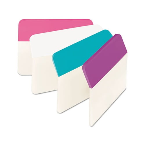 2" Angled Tabs 1/5-Cut Tabs, Assorted Pastels, 2" Wide, 24/Pack