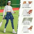 thumbnail image 7 of SCRAWLGOD Sea Turtle Blue Women's Modest Short Skirt with Attached Leggings Pocket Stylish Golf Skirted Leggings Breathable Stretchy Yoga Skirt for Hiking Running, XS, 7 of 7