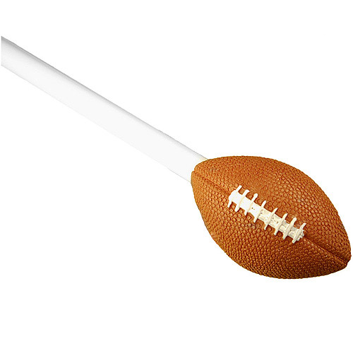 Football Curtain Rod Set, White, 5/8" Rod Diameter