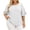 White, variant on KyCheLot Short Sleeve T-Shirts for Women Plus Size Round Neck Solid Color T-Shirts Casual Summer Walking Tops