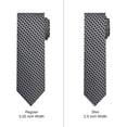 thumbnail image 3 of Jacob Alexander Men's Woven Zig Zag Pattern Regular Neck Tie - Black White, 3 of 7