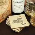 thumbnail image 3 of Torched New York From Here Coasters (Set of 4) Drink Beer Coaster 4″x4″ Brown, 3 of 3