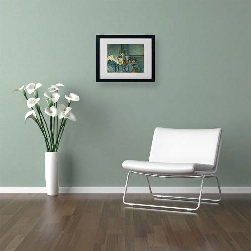 Trademark Fine Art "The Peppermint Bottle" Canvas Art by Paul Cezanne, Black Frame