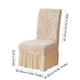 thumbnail image 3 of Fundas de silla de hotel de jacquard con faldón - Fundas elásticas gruesas de una sola pieza para sillas de comedor, para el hogar, bodas y fiestas | Poliéster, antiarrugas, cobertura total, 3 of 6
