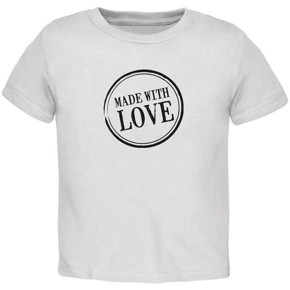 Valentine's Day - Made With Love White Toddler T-Shirt