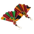 thumbnail image 4 of XIAOHUAGUA African Earrings for Women Trendy Large Black History Month Earrings Ankara Earring Dangle for Women, 4 of 5