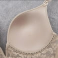 thumbnail image 5 of Wireless Push up Bras Women Lightly Lined Bra Feature V-Neck Balconette Bra Style W-774 Hook and Eye Closure Bras Comfortable Khaki 5XL, 5 of 8