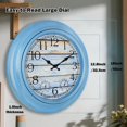 thumbnail image 2 of Termómetro higrómetro azul para interiores y exteriores Clock eYotto de 18 pulgadas, 2 of 9