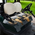 thumbnail image 2 of Golf Cart Seat Covers for 2 Seater,Gold Black Building Microfiber Cart Seat Towel Blanket,Modern Chic City Oil Painting Absorbent Breathable Non Slip Bench Seats Protector for Golf Course 51"x31", 2 of 9