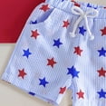 thumbnail image 5 of Toddler Boys Shirts Set Print Casual T-Shirt Shorts Set,Cotton 6-12 Months 12-24 Months 2t 3t 4t 5t 6t 7t Children 12-18 Months, 5 of 5