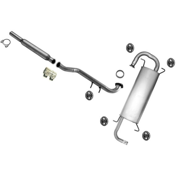 Resonator & Muffler Assembly W Gasket & Hangers Fits 2009-2015 Toyota Venza 2.7L