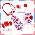 thumbnail image 3 of Corbata patriótica ajustable para perro del 4 de julio, pajarita para mascota, bandera de EE. UU., accesorios de aseo para gatos para disfraces de niña y niño, 3 uds. MFZFUKR BST3084054-3, 3 of 5