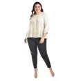 thumbnail image 1 of Blusa Con Abertura En Espalda Roman Fashion Talla Extra Hueso Beige 40, 1 of 6