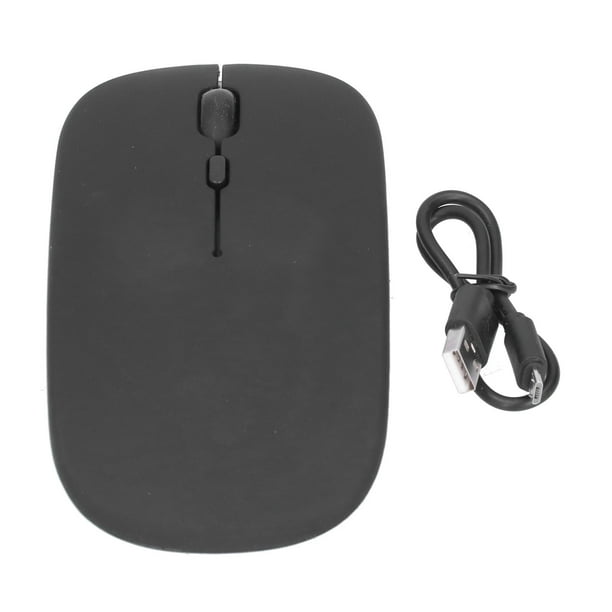Ratón inalámbrico recargable DualMode 2,4G ergonómico silencioso óptico accesorios de computadora (negro)