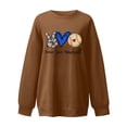 thumbnail image 1 of Gibobby Sudadera de mujer Sudadera para mujer linda camisa de otoño con cuello redondo(Marrón,M), 1 of 5