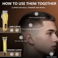 thumbnail image 2 of LQT Hair Clipper for Men, Luxury 3-in-1 Cordless Hair Cutting Kit with Trimmer & Foil Shaver, High-Torque Motor, Stainless Steel Blades, Complete Barber Set for Refined Grooming, 2 of 7