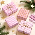 thumbnail image 4 of Pink Christmas Wrapping Paper Set - 12 Sheets with Gingerbread & Candy Cane Patterns for Holiday Gifts, 4 of 7
