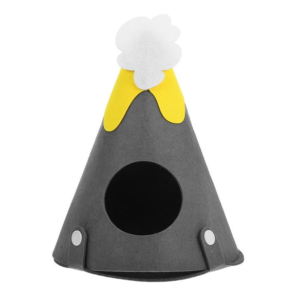 FRCOLOR Volcano Guinea Pig Bed and Small Animal Hideout Cozy Felt Pet Hut Washable Shelter for Hamsters and Hedgehogs