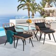 thumbnail image 5 of JOIVI 5-Piece Outdoor Patio Furniture Set, PE Rattan Wicker Small Set Porch, Cushioned Patio Chairs, Black, 5 of 10