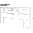 thumbnail image 2 of Prepac Sonoma Collection Manufactured Wood King Size Storage Headboard, 2 of 3
