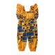 thumbnail image 1 of Gibobby pantalones de yoga Mono de manga infantil Fly Girls Toddler Ankara Romper 6M-4Y estilo sin espalda tradicional africano niñas y mono(Amarillo， 6-18 Meses), 1 of 5