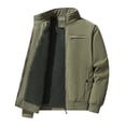 thumbnail image 2 of safuny Men's Casual Long Sleeve Stand Collar Jacket Lightweight Breathable able Elastic Fabric for Outdoor Activities Hiking Camping Fishing Army Green XXXXL, 2 of 3