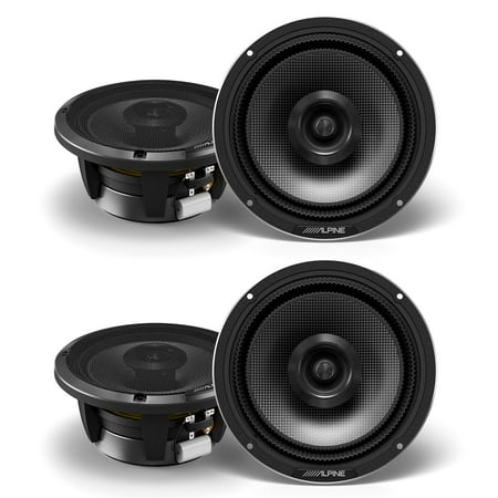 Alpine 2 Pairs HDZ-65 Status Series Hi-Res 6.5” Coaxial Speaker Set
