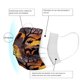 thumbnail image 5 of Paquete de 100 máscaras faciales desechables de Halloween para adultos con estampado de calabaza, máscaras de Halloween transpirables de 3 capas para mujeres y hombres (D) Rojo Verde, 5 of 5