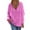 Pink, variant on UJNDER Deep V Neck Waffle Long Sleeve Knit Sweater Loose Fit for Women Casual Pullover Top Beige L