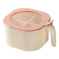thumbnail image 1 of Plastic Food Storage Organizer Box 4 Divided Sections With Spoon Holder For Seasoning Packets, 1 of 3