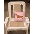thumbnail image 2 of Carolines Treasures BB3593PW1414 Irish Setter Checkerboard Pink Fabric Decorative Pillow, 2 of 2