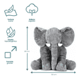 thumbnail image 2 of Peluche Grande Elefante Almohada Juguete Para Niños Y Bebes 60cm Xtellar gris, 2 of 3