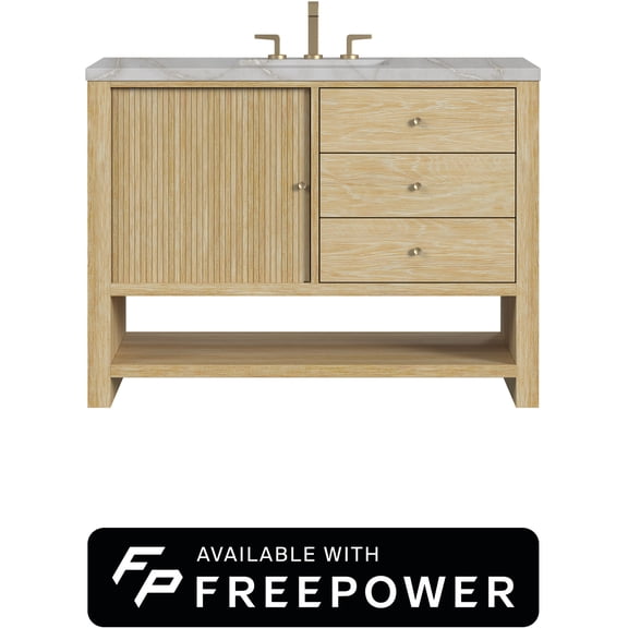 James Martin Vanities D404-V48-Fvsl Marigot 48" Free Standing Single Basin Ash Wood Vanity