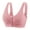 Pink, variant on XMMSWDLA Woman Wirefree Bra Snap Front Button Closeure Comfortable Cotton Bra Plus Size Sports Bra No Underwire Bras for Women