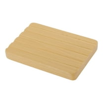 Unique Bargains 1 Pc Portable Soap Dish Square Brown Soap Dish for Bathroom Kitchen 5.12"x3.54"x0.59"