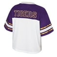 thumbnail image 3 of Women's Colosseum  White LSU Tigers Treasure Cropped Football Jersey, 3 of 3