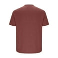 thumbnail image 4 of Wyobmus Men's Crew Neck T-Shirts Breathable Moisture Wicking Sport Shirt Lightweight Soft Home Wear Tops With Odor Control Solid Color T-Shirt S-2Xl A-Burgundy, 4 of 6
