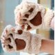 thumbnail image 1 of Guantes de garra de gato Lindos guantes de dedos abiertos de niña con dibujos de gatos, guantes de medio dedo con pata de oso y pelusa gruesa en invierno, 1 of 1